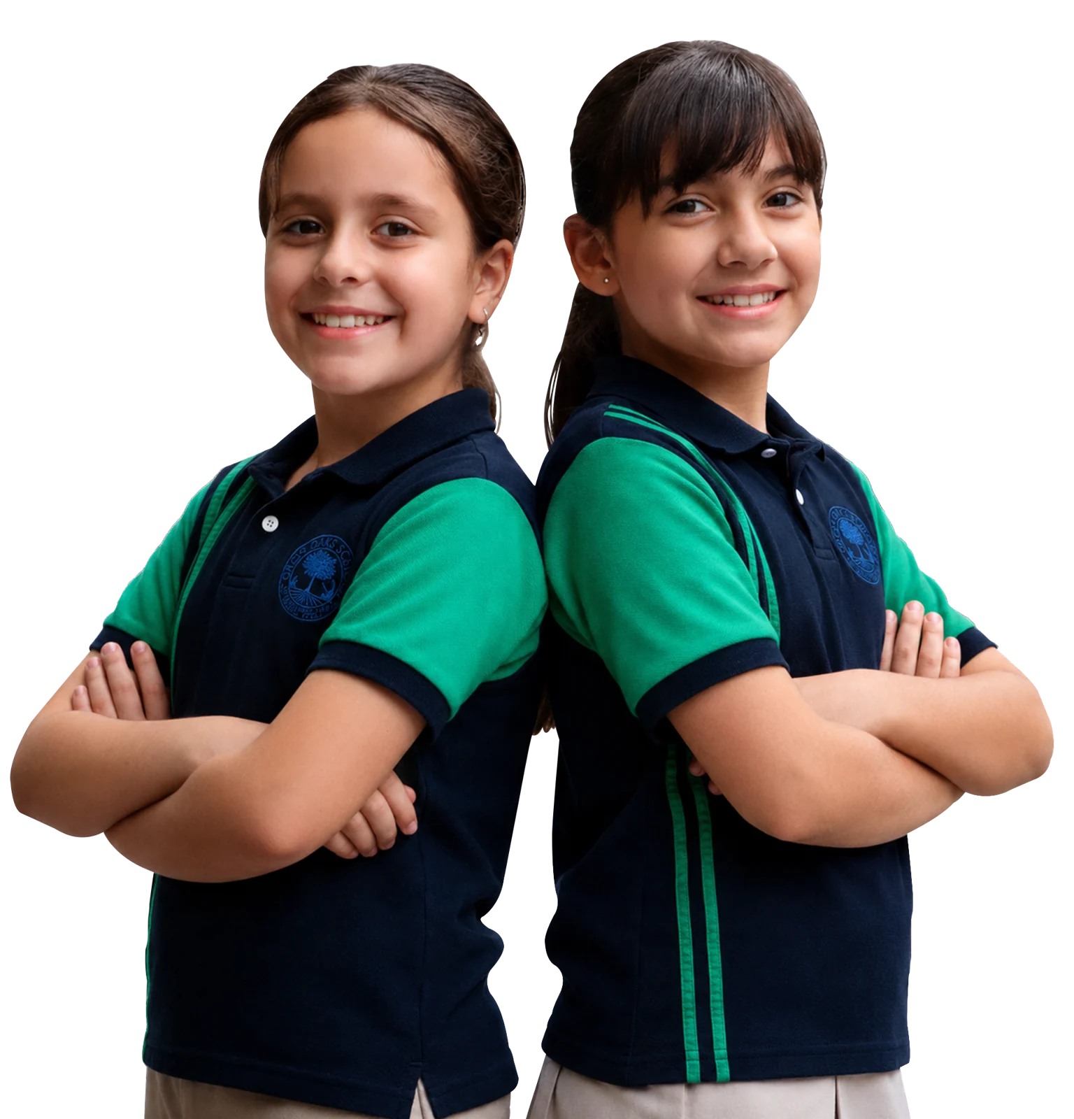 Alumnas de Green Oaks con el uniforme del colegio